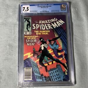 The Amazing Spiderman #252 CGC 7.5 Marvel Comic 1st Black Costume White Pages